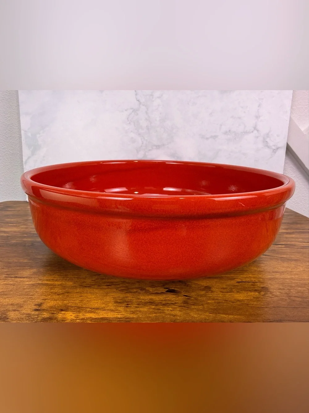 Vintage Waechtersbach West Germany 12.75” Christmas Tree Serving Bowl Red